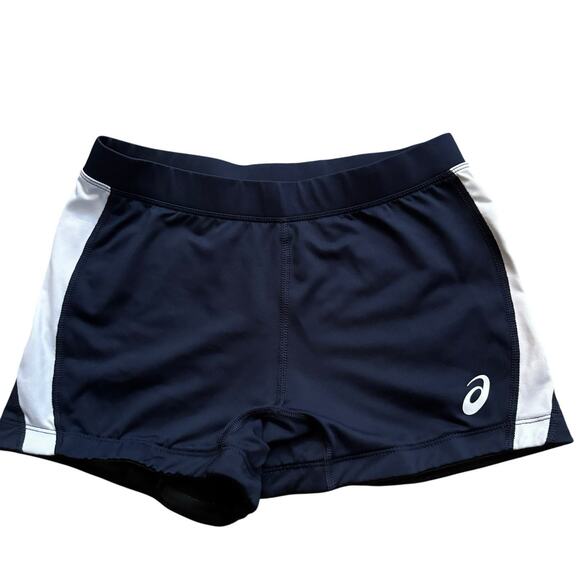 ASICS Chaser Compression Short Blue White Women's Running Shorts NWOT Small - Picture 1 of 6